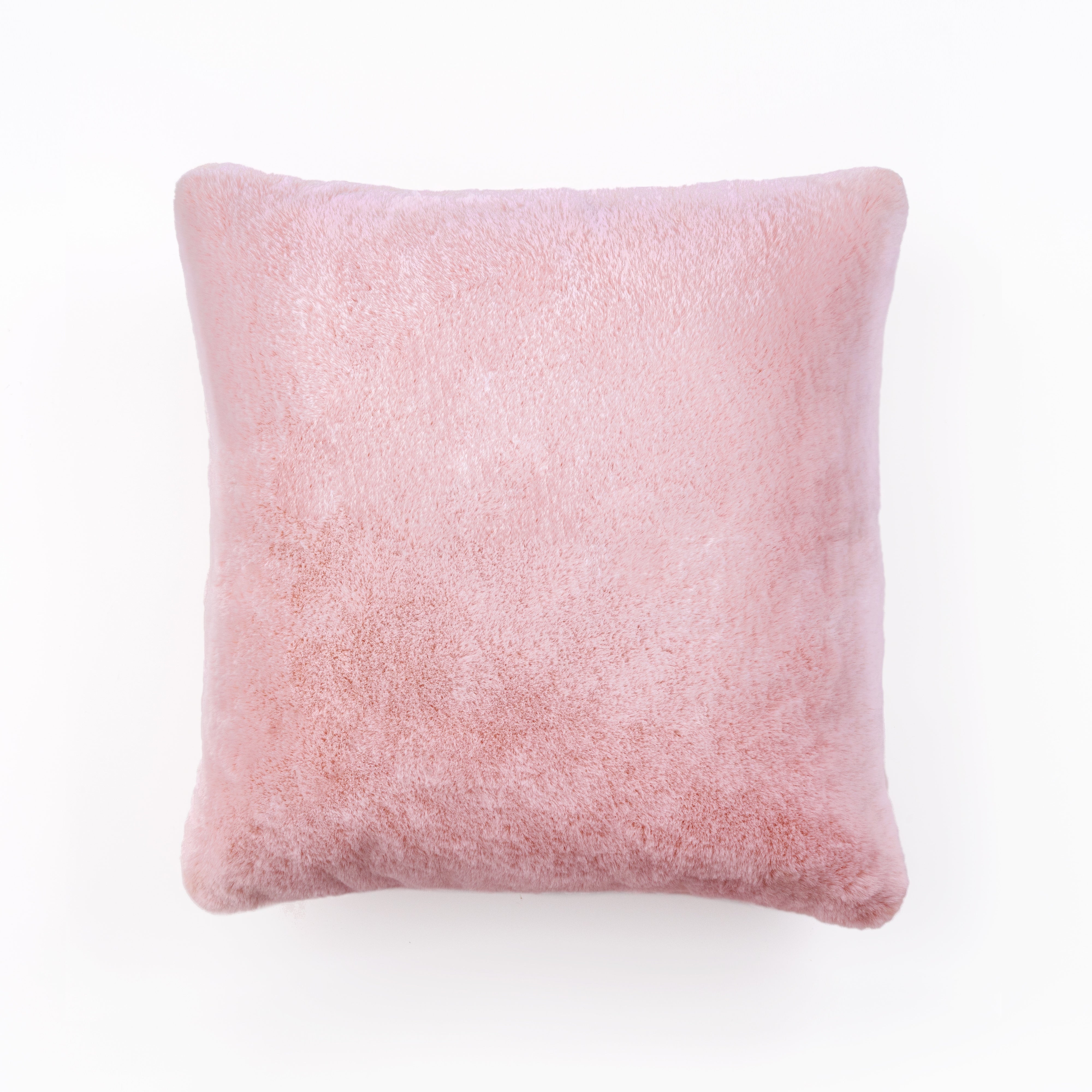 Light pink discount faux fur pillow