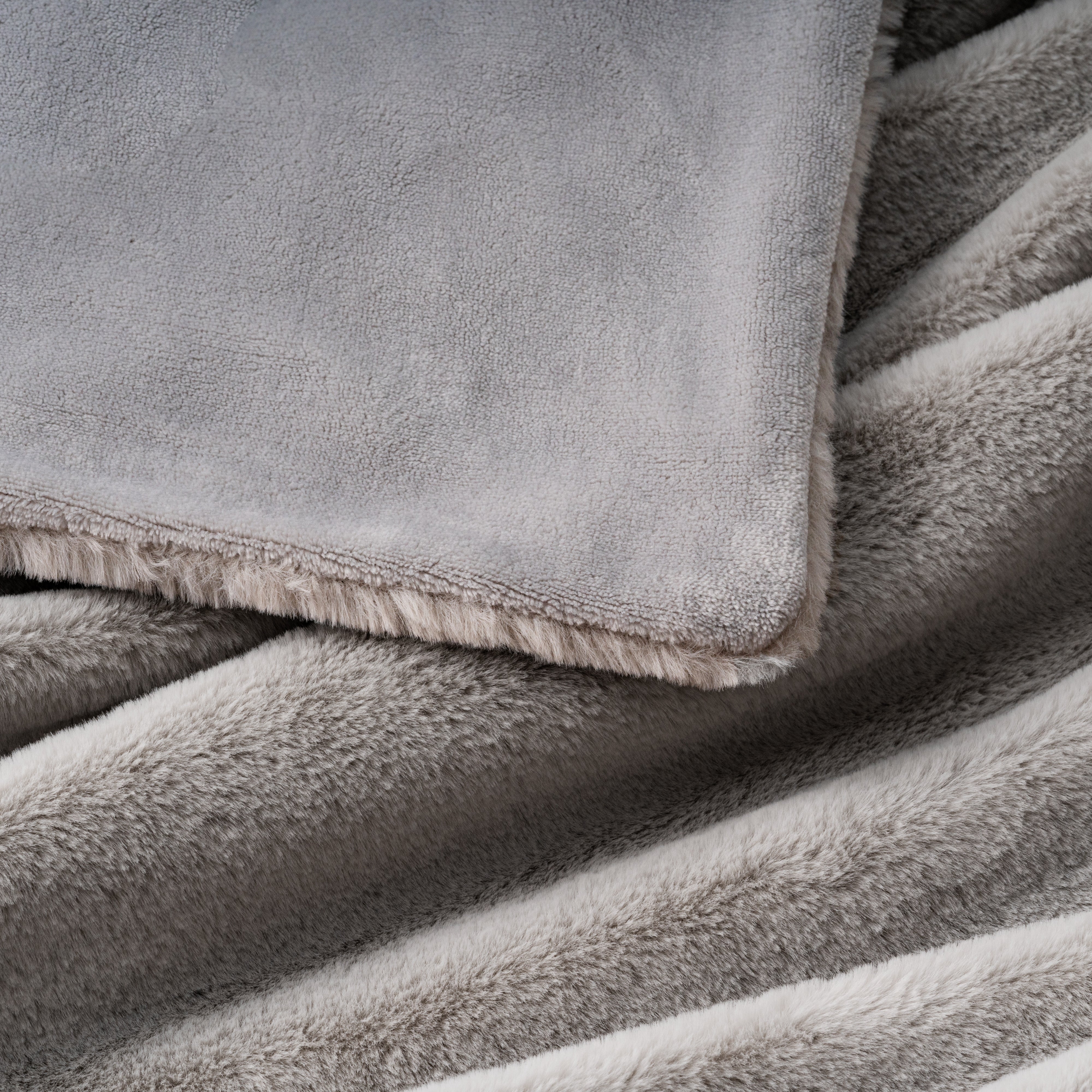 Small grey fleece online blanket