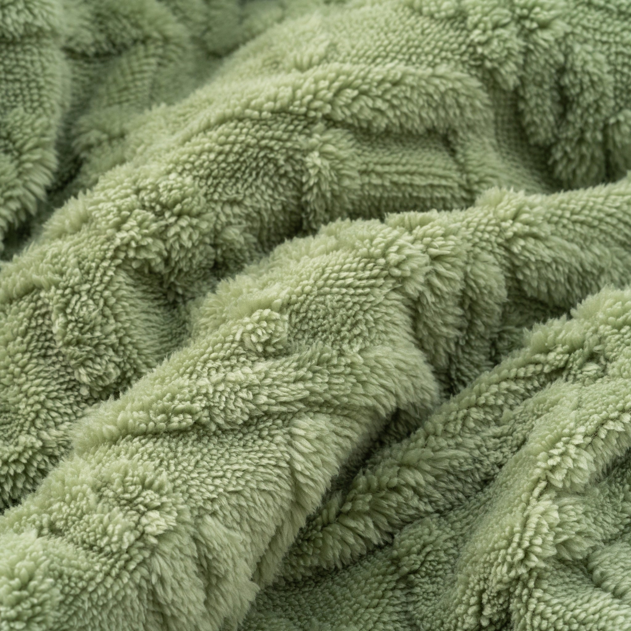 Sage green knitted online throw