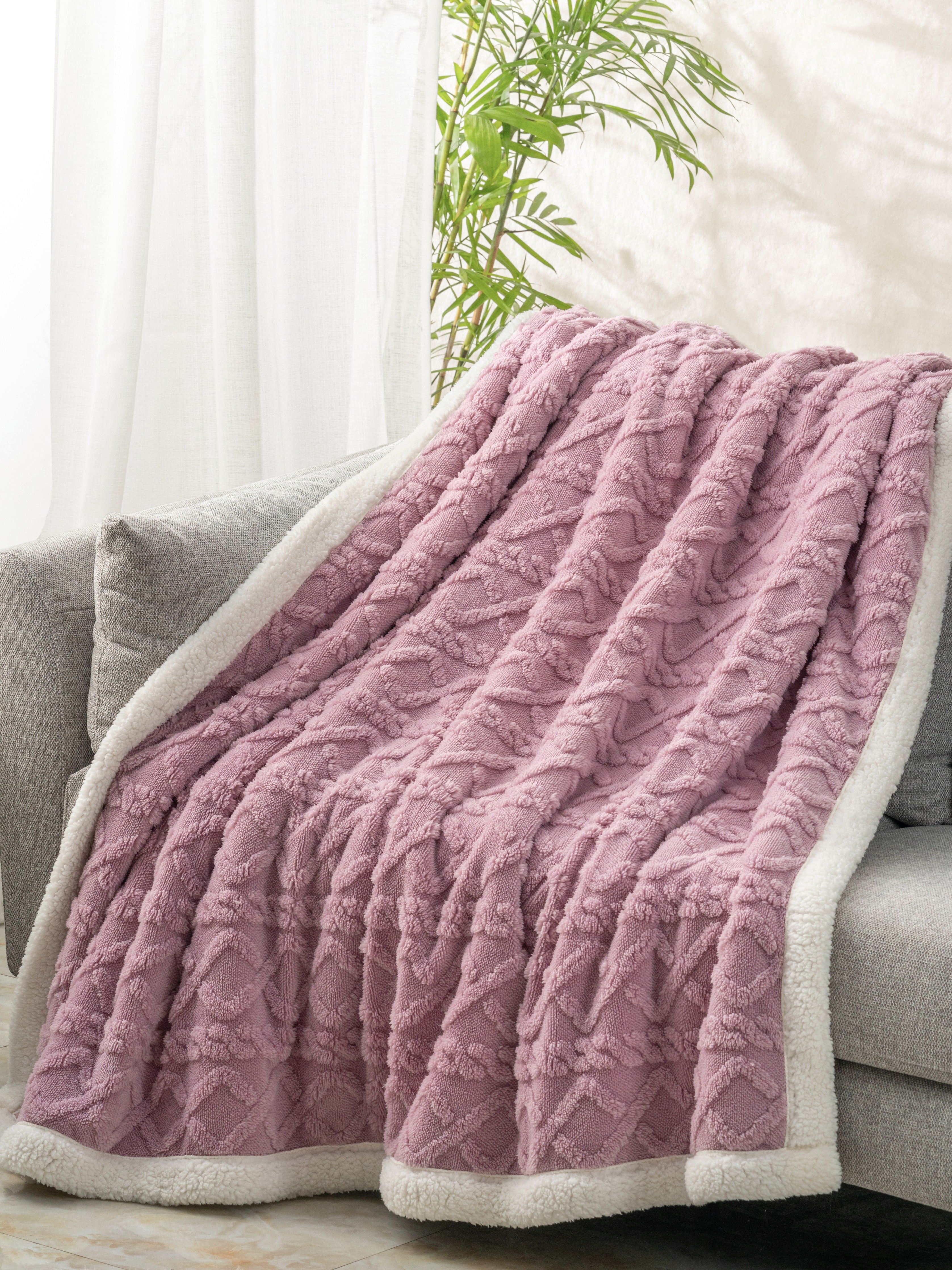 Pink discount woven blanket